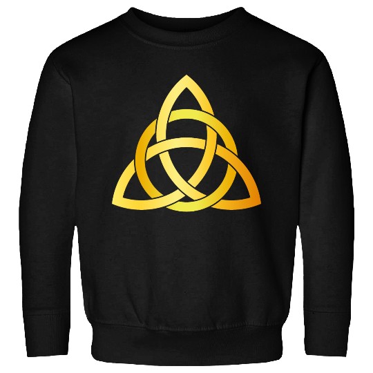 Original Triquetra circle celtic knot gold Sweatshirts
