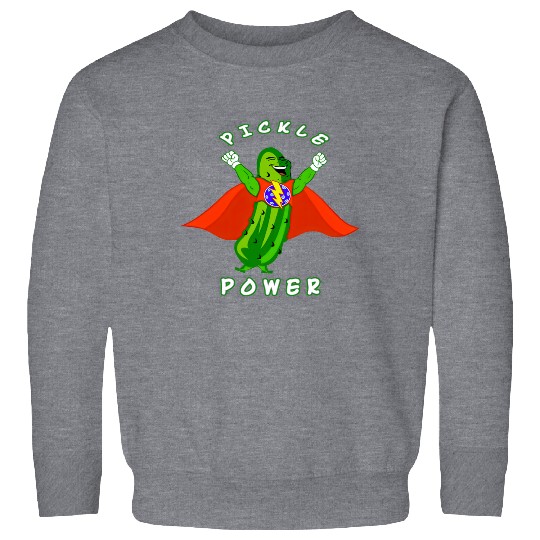 Pickleball Pickle Power Superhero Sweatshirts