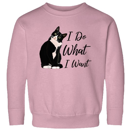 Do What I Want Tuxedo Cat Mom Cute Funny Graphic Sweatshirt