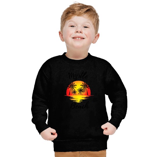 Myrtle Beach Sweatshirt Sunset Palm