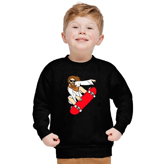 Jesus Riding Skateboard Sweatshirt