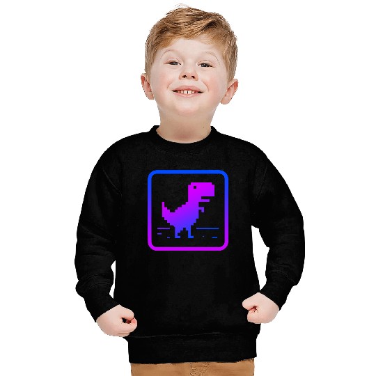 No Internet Dinosaur Graphic Design Sweatshirt