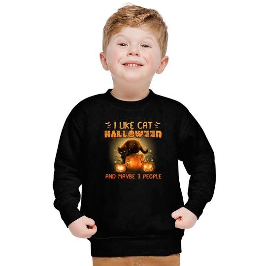 I Like Cat Halloween And Maybe 3 People Sweatshirt