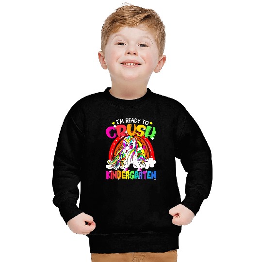 I'm Ready Crush Kindergarten Dabbing Unicorn Back To School Sweatshirt