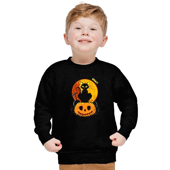 Halloween Funny and Scary Cat Sweatshirt