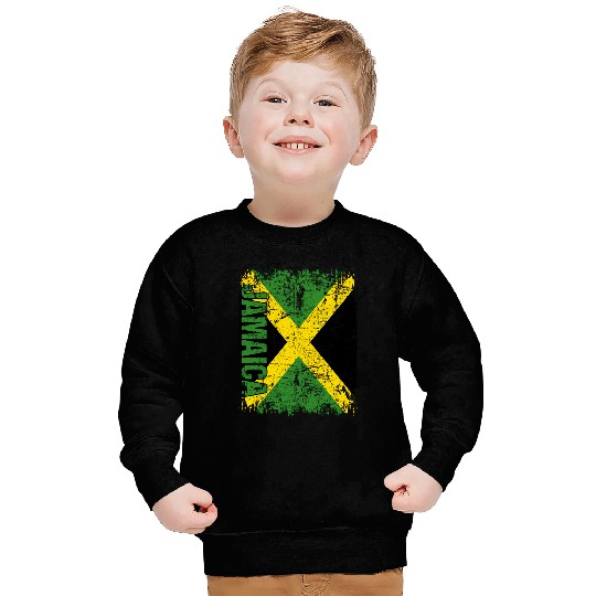 Jamaican Flag Vintage Distressed Sweatshirt