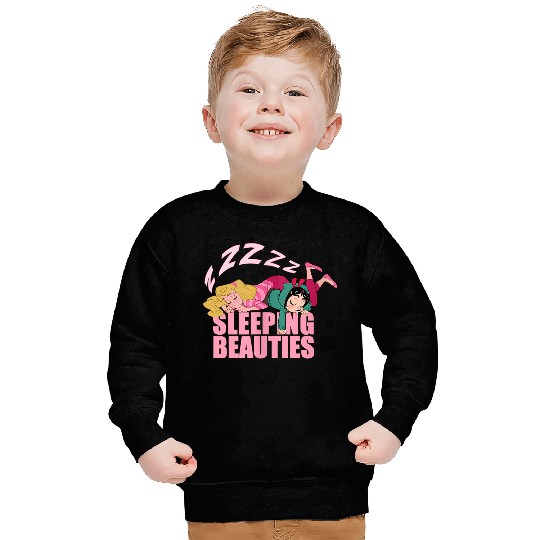 Disneyss Wreck it Ralph Sleeping Beauties Vanellope Aurora Sweatshirts