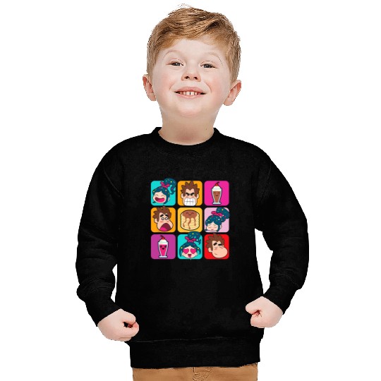 Disney Wreck-It Ralph Vanellope Ralph & Desserts Panels Sweatshirts
