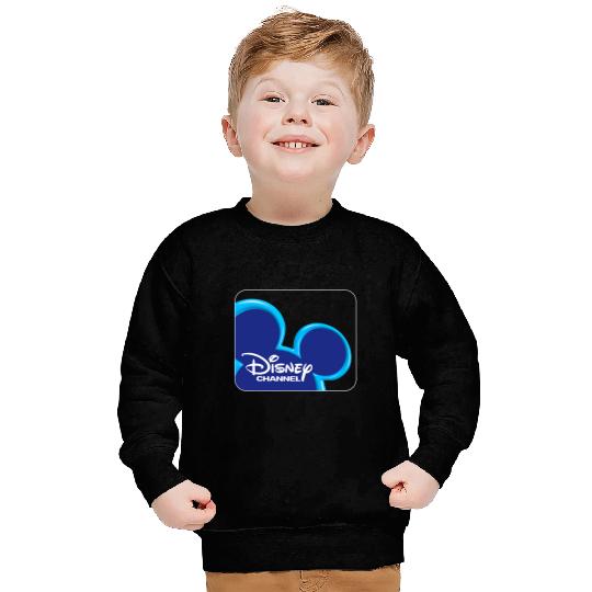 Disney Channel  Mickey Mouse Blue Retro 2000s Logo Sweatshirts