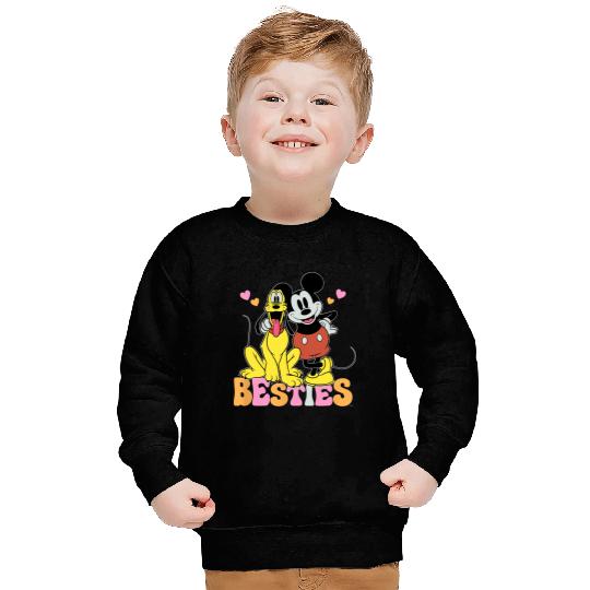 Disney Mickey Mouse Pluto Besties BFF Best Friends Valentine Sweatshirts