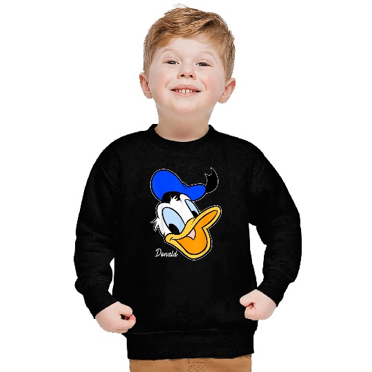 Disneyss Donald Duck Smiling Faces Portrait Sweatshirts
