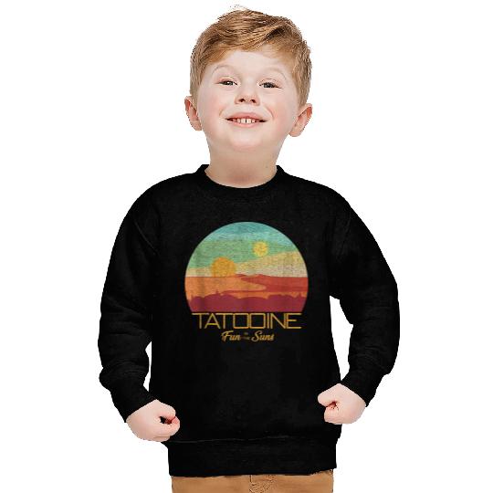 Star Warss Tatooine Postcard Fun In The Sun Vintages Disneyss+ Sweatshirts