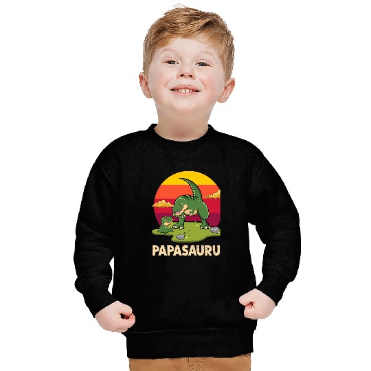 Dinosaur Dino Papa Dino Papasaurus Fathers Day Rex Sweatshirts