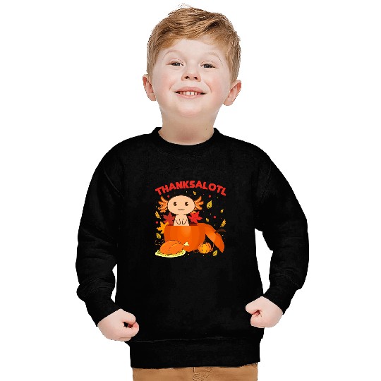 Axolotls Animals Thanksgiving Axolotls Thanksalotl Salamander Turkey Axo Sweatshirts