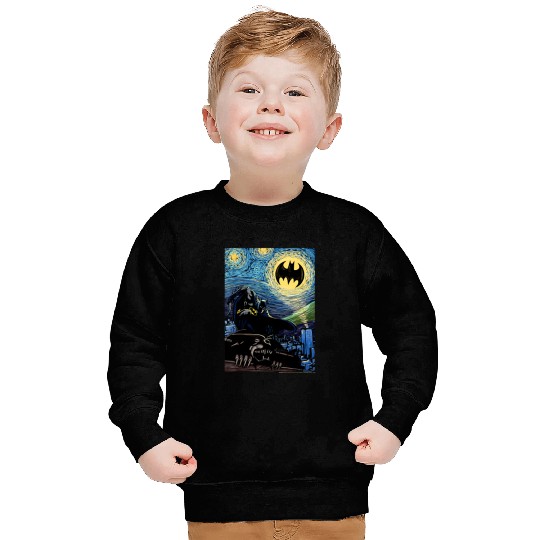 DC Comics Batman Starry Night Style Painting Sweatshirt