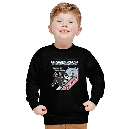 Disneyss Pinocchio Wishes Do Come True Figaro And Cleo Retro Sweatshirts