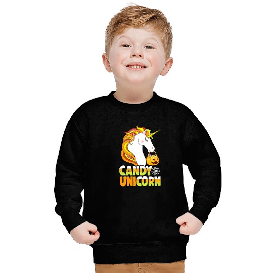 Unicorns candy corn horn pumpkin Sweatshirts