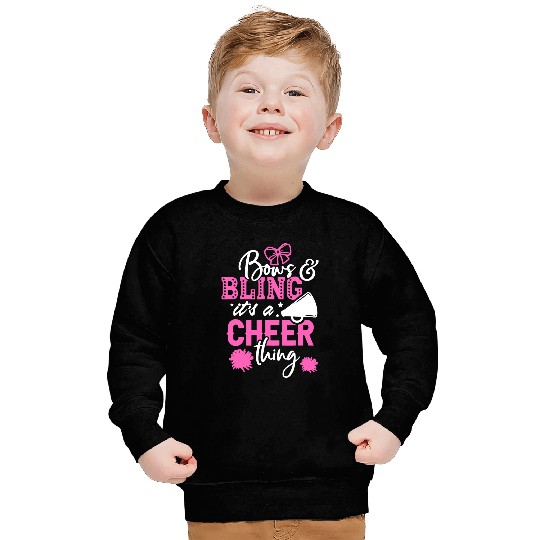 Cheerleader Gift Bows Bling Its A Cheer Thing Cheerleading Cheerleader Sweatshirts