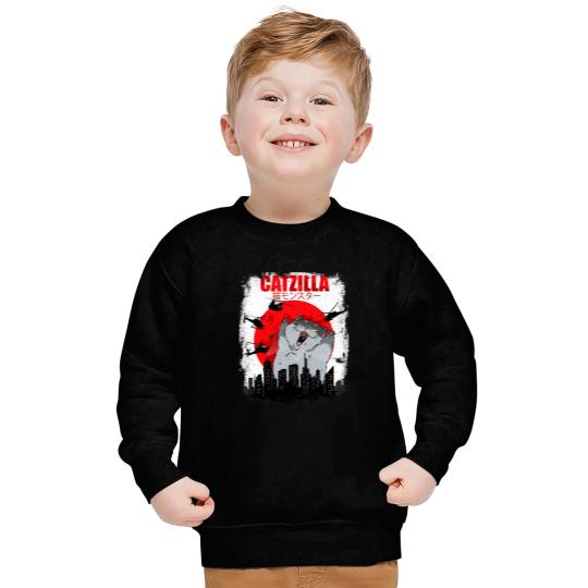 Cat Paws Catzilla Funny Cat graphic vintages For Sweatshirts