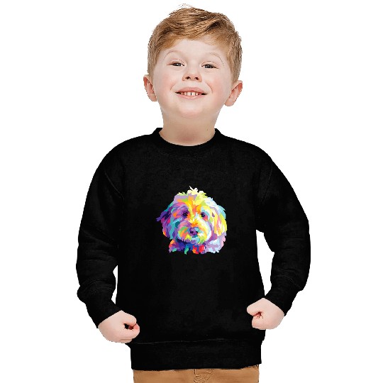 Dog Goldendoodle Gift Labradoodle Cockapoo Mom Colorful Pop Art Sweatshirts