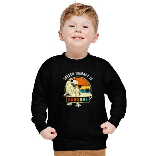 Dinosaur Dino Funny Slp Speech Therapist Dinosaur Cool Speech Therapy Dino Sweatshirts