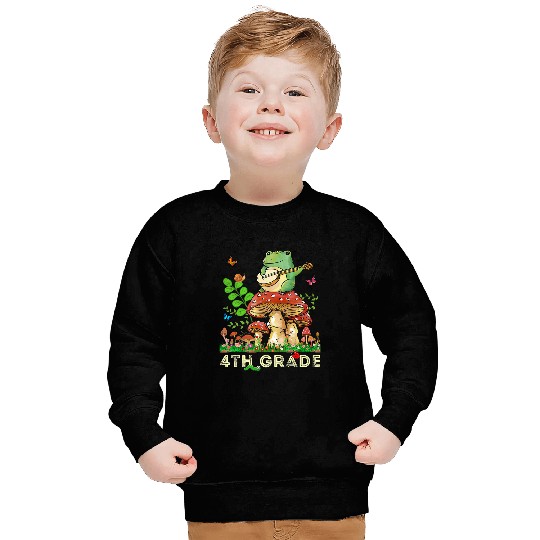 Frog Gift Playing Banjo Back To School 4th Grade Teacher Students Sweatshirts