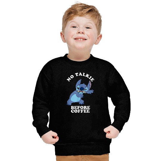 Disney Lilo Stitch No Talkie Before Coffee Grumpy Alien Sweatshirts