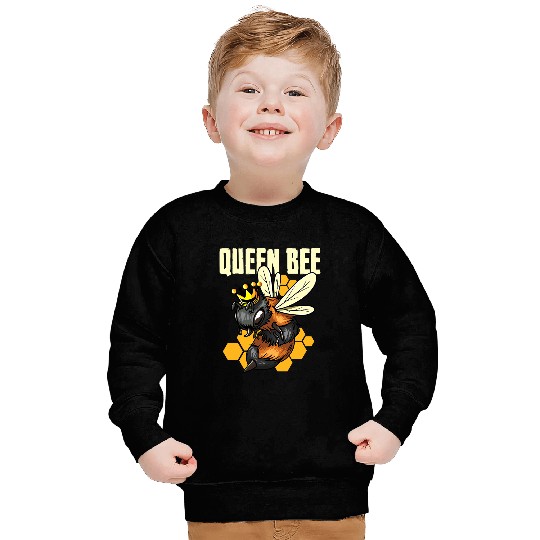 Bee Beekeeping Queen Bee Honey Bee With Crown Queen Beekeeper 449 Beekeeper Sweatshirts