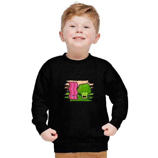Bacon And Broccoli Combination Vegetables Broccoli Sweatshirts