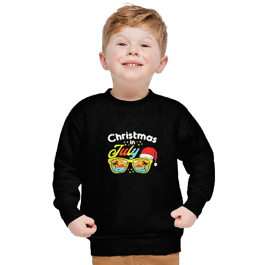 Christmas In July Sunglasses Santa Beach Summer Summer Xmas Sweatshirts