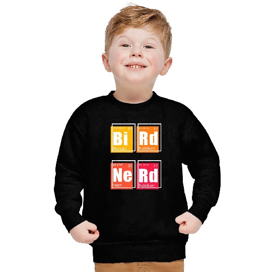 BIRD NERD Periodic Table of Elements Birding Watcher Meme Sweatshirts