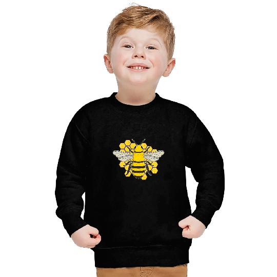 Bee Beekeeping Honeycomb Beekeeper Beekeeping Bumblebee vintages Retro Beekeeper Sweatshirts
