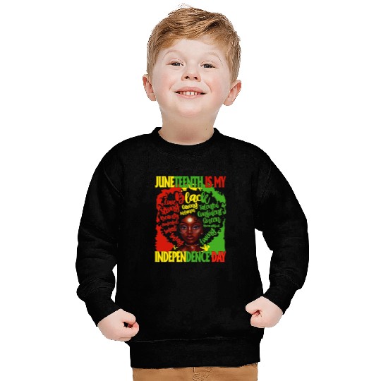 Juneteenth My Independence frees Day Queen Black Magic Sweatshirts