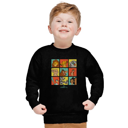 Disney The Lion King Characters 90S Grid Sweatshirts