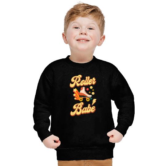 Cool Roller Skating Skate Girl 1970S Retro Sweatshirts