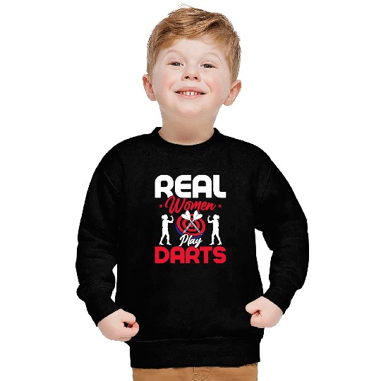 Real Women Play Darts Dartboard Team Bullseye Sweatshirts