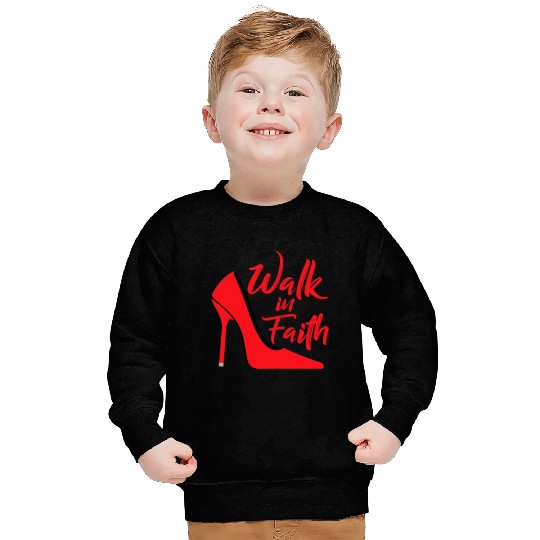 Womens Walk In Faith Based Apparel Plus Size Christian Believer tee Sweatshirts
