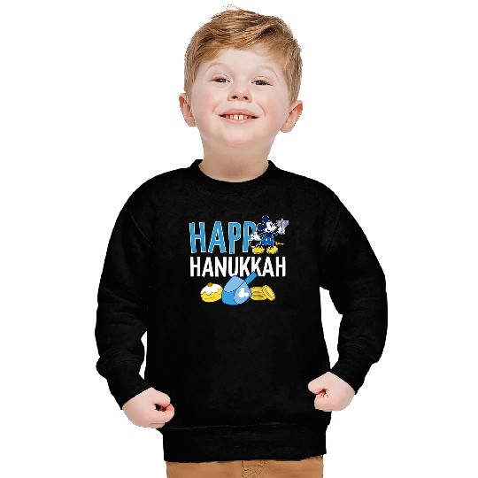 Disney - Mickey Happy Hanukkah Raglan Baseball Tee Sweatshirts