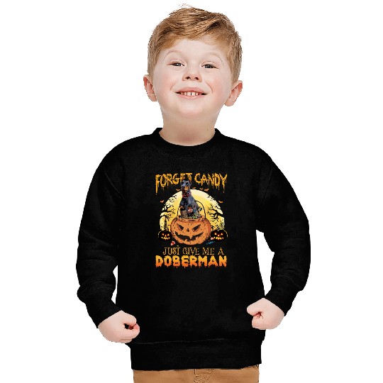 Candy Pumpkin Doberman Dog Sweatshirt