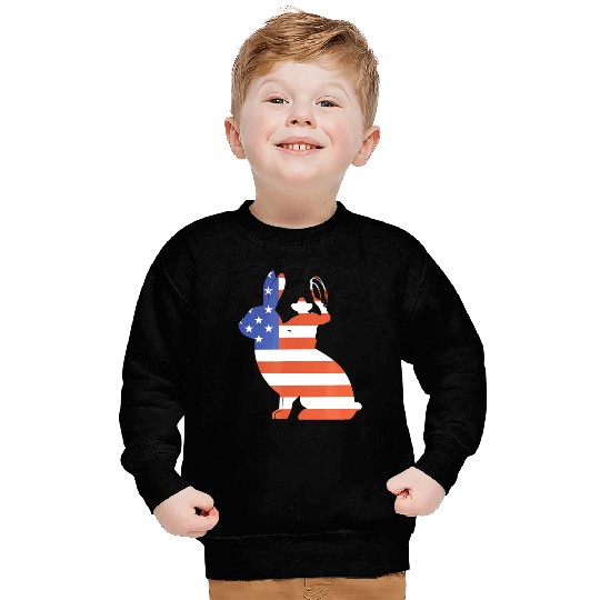American Flag Cowboy Riding Bull Jack Rabbit Sweatshirts