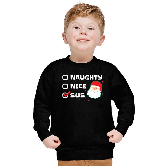Nice Naughty Santa Noel Sweatshirts