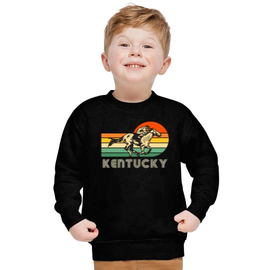 Kentucky Vintage Retro Sunset Horse Racing Derby Sweatshirt