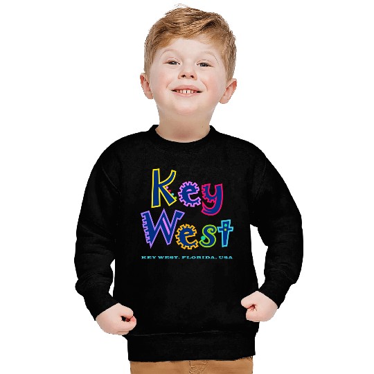 Key West Florida Tropical Type Design Sweatshirt