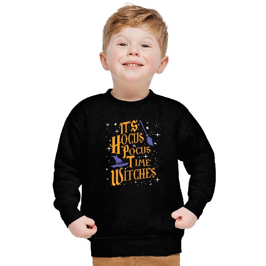 Its Hocus Pocus Time Witches Halloween Sweatshirt