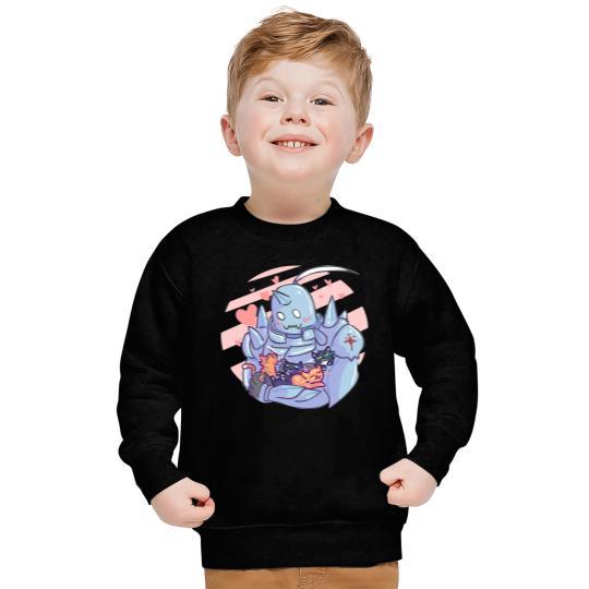 Fullmetal Alchemist Kittens Fashion Men's Short Sleeve Sweatshirt