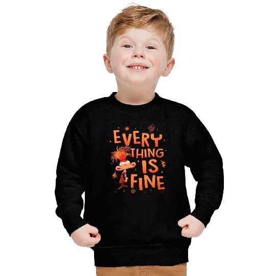 Disney Pixar Inside Out 2 Everything Is Fine Anxiety Logo Sweatshirts