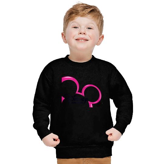 Disneyss Channel  Mickey Mouse Pink Retro 2000s Logo Sweatshirts