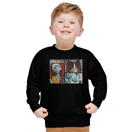 Disneyss The Nightmare Before Christmas Sally Comic Big Panels Sweatshirts