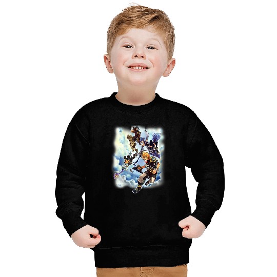 Disneyss Kingdom Hearts Main Characters Falling From Heaven Sweatshirts