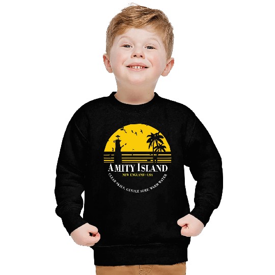 Amity Island Jaws Inspired Movie Shark Printed Sweatshirts